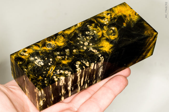 Stabilized box elder burl wood block