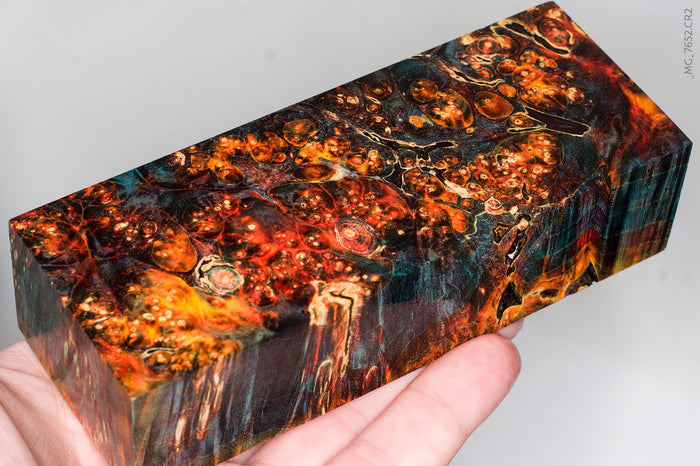 Stabilized box elder burl wood block