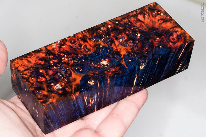 Stabilized box elder burl wood block