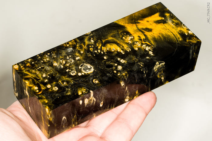 Stabilized box elder burl wood block
