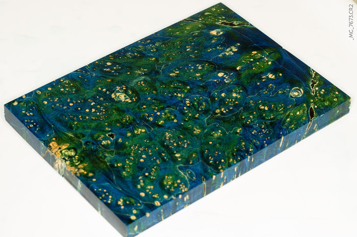 Stabilized box elder burl wood scales