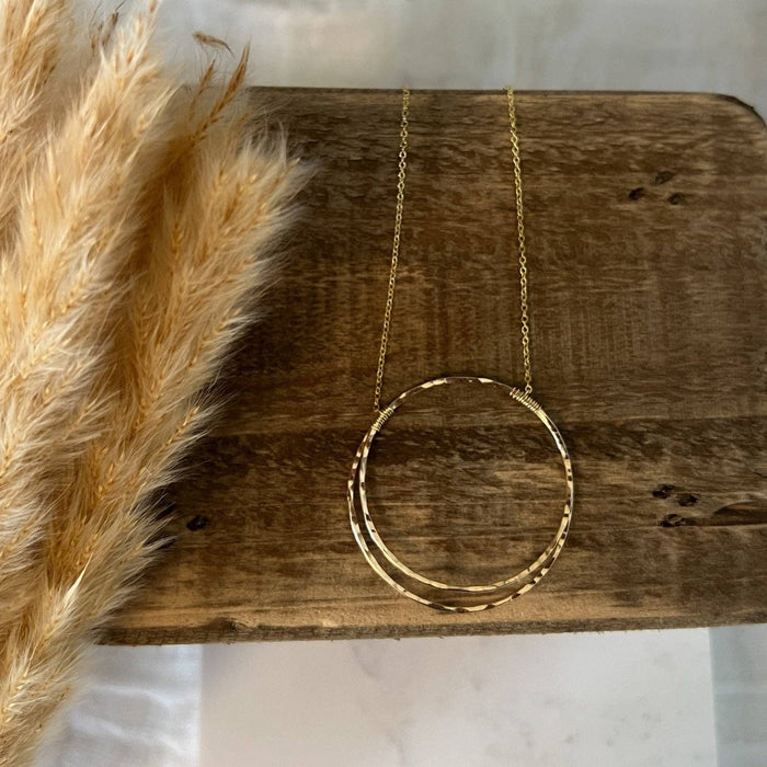 Statement Contiguous Circle Necklace