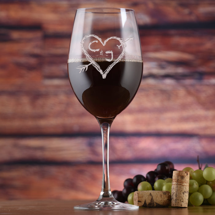 Stolzle Crystal, Red Wine Glass, Engraved Wedding Gift