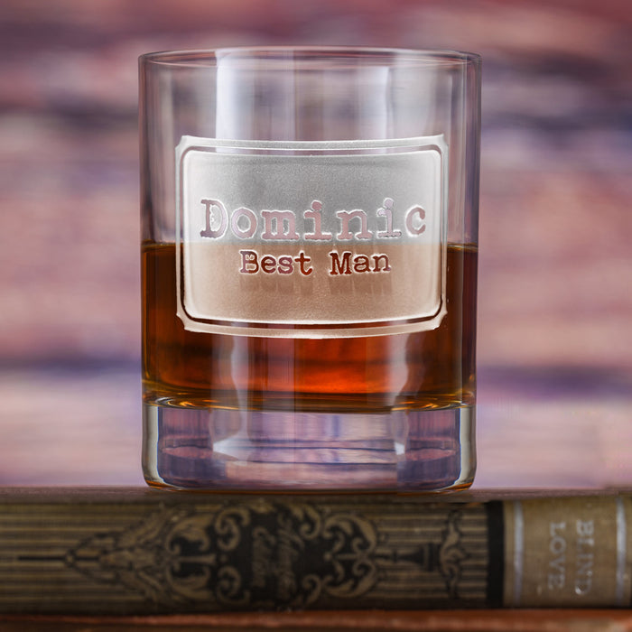 Stolzle Crystal, Rocks, DOF, Whiskey Glass - Best Man, Groomsmen Gifts