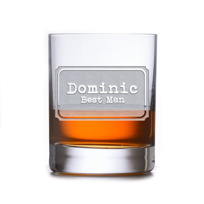 Stolzle Crystal, Rocks, DOF, Whiskey Glass - Best Man, Groomsmen Gifts