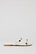 Stone Bead Double Band Sandal