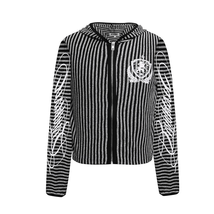 Grey & Black Stripe / M