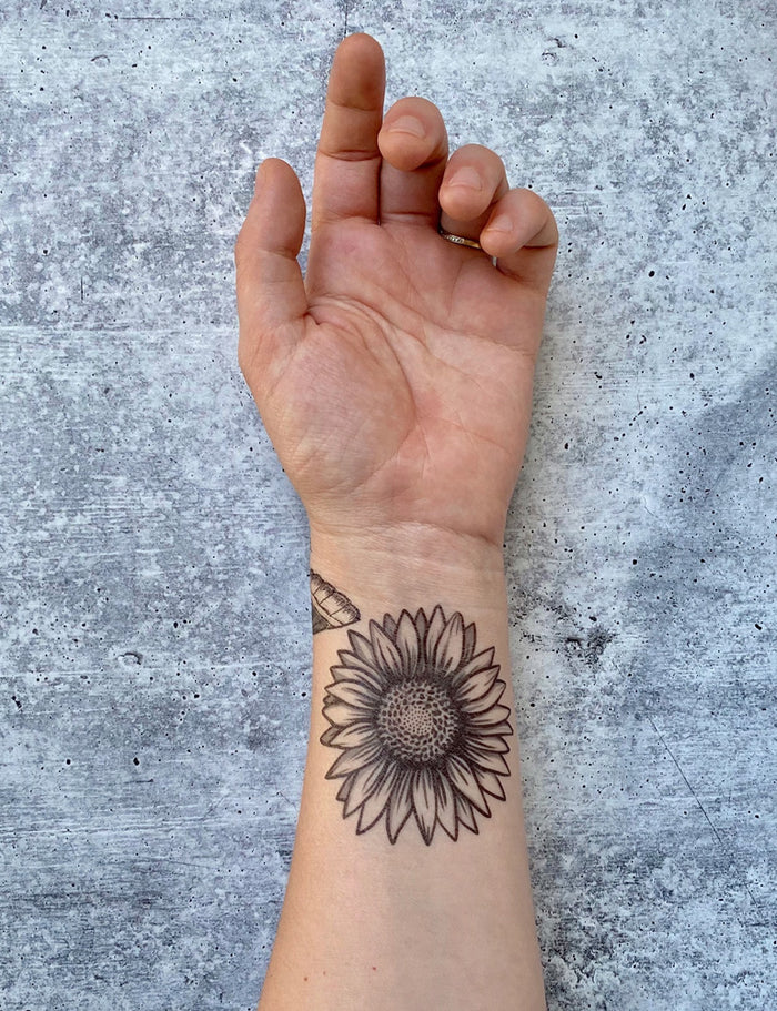 Sunflower Temporary Tattoo