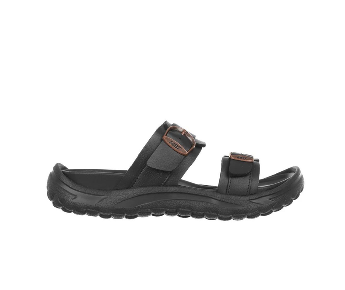 Svart slip-on damsandal från MBT med ergonomisk fotbädd