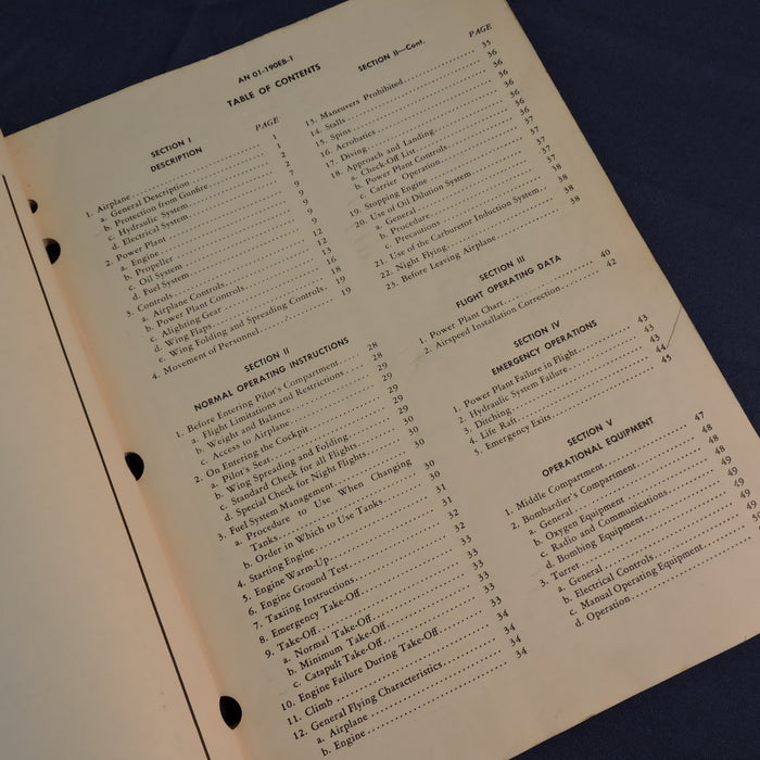 TBM-3 Avenger Torpedo Bomber Pilot's Handbook of Flight Operating Instructions 1945