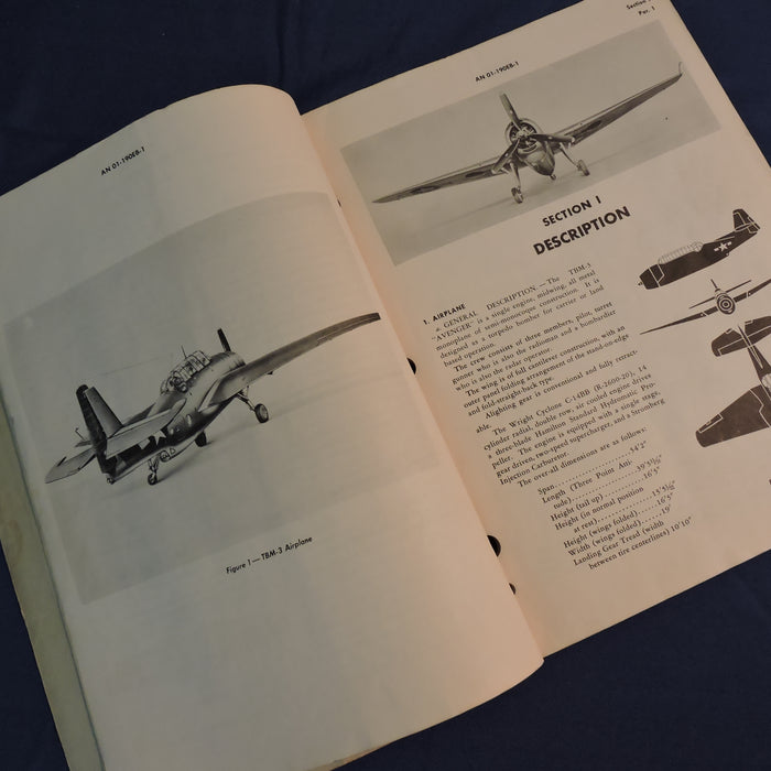 TBM-3 Avenger Torpedo Bomber Pilot's Handbook of Flight Operating Instructions 1945