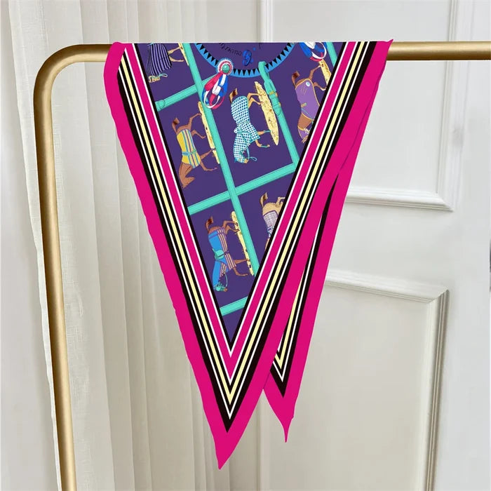 Tersa Rose Silk Diamond Scarf