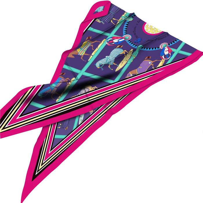 Tersa Rose Silk Diamond Scarf