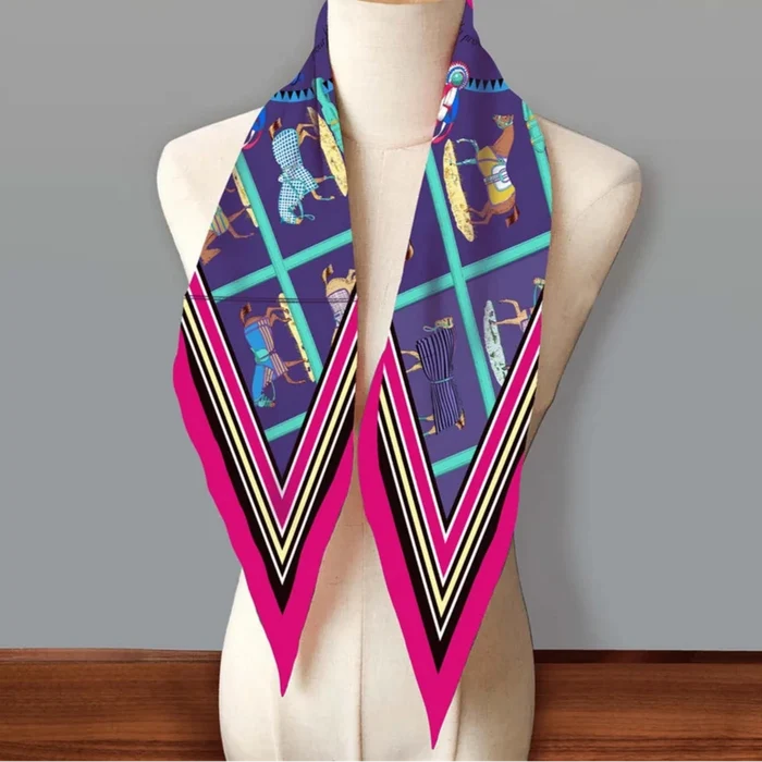 Tersa Rose Silk Diamond Scarf