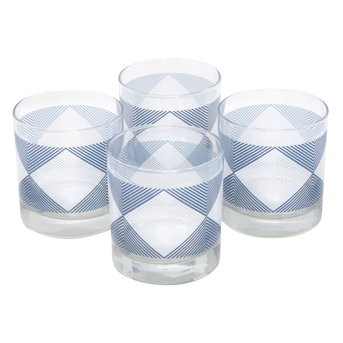 The Modern Home Bar Hypnotic White Diamond Rocks Glasses Top | The Hour Shop
