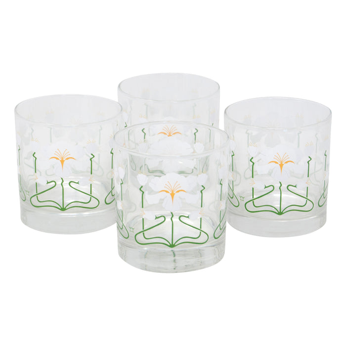 The Modern Home Bar White Iris Rocks Glasses Design | The Hour Shop