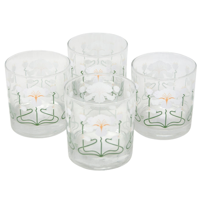The Modern Home Bar White Iris Rocks Glasses | The Hour Shop