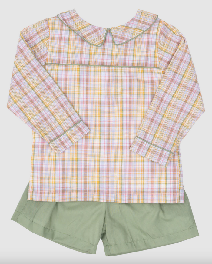 The Oaks-Benjamin Harvest Fields Plaid Short Set