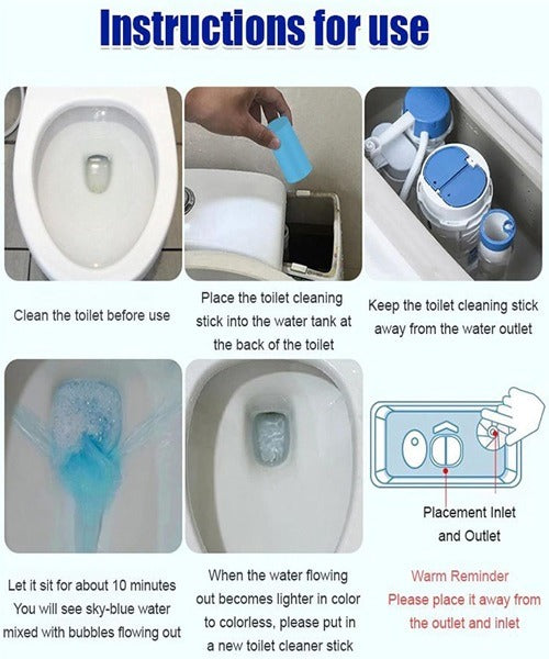 Toilet Bowl Cleaning Stick, Concentrated Descaling Toilet Cleaning Stick, Deep Cleaning Toilet Bowl Cleaner Stick, Long-Lasting Freshness Toilet Cleaner Stick (Pack Of 1)