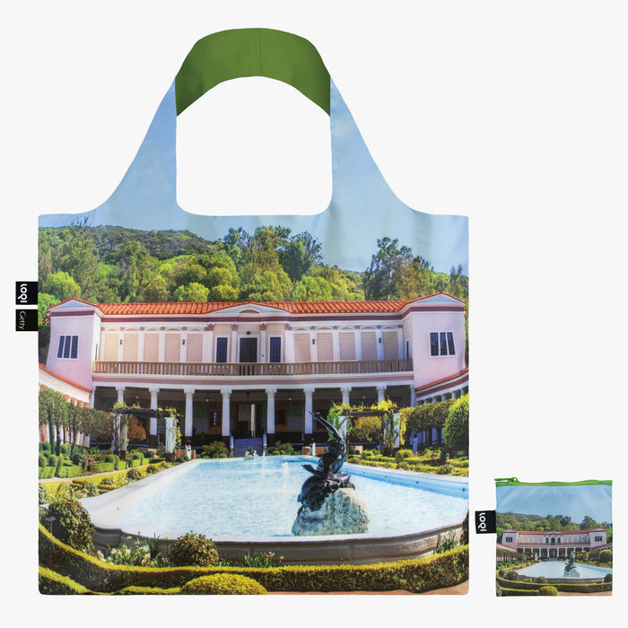 Getty Villa Tote Bag and ouch Against a White Background