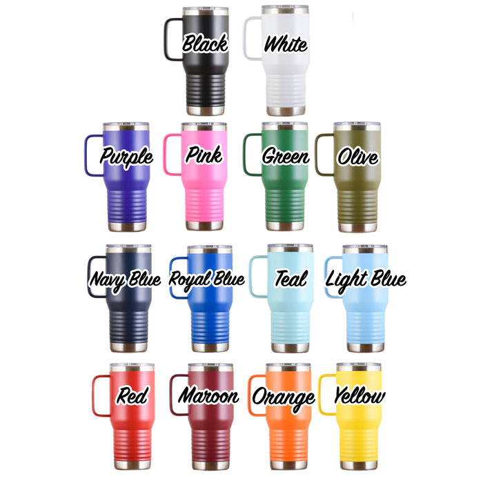 Travel Tumbler With Handle - Best Man, Groomsmen Gifts