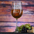 Two Monogram, Engraved, Wine Glass Gift