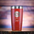 Two Monogram, Insulated Travel Tumbler Gift