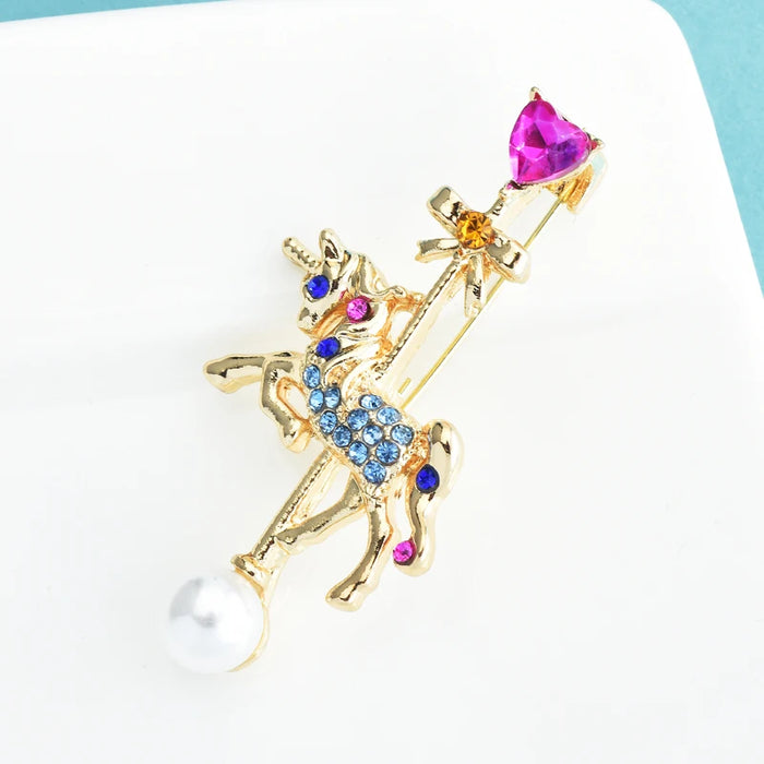 Unicorn Merry-Go-Round Brooch