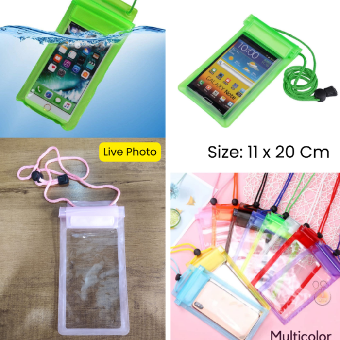 Universal Waterproof Mobile Pouch Cover – Touch-Friendly Cellphone Dry Bag for Swimming, Beach, Rain & Travel | Compatible with All Smartphones