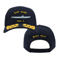 U.S. Navy Custom Ship Cap - Admiral Scrambled Eggs - Sargo Class Submarine WWII Hats and Caps