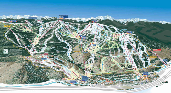 Vail Ski Trail Map, Colorado