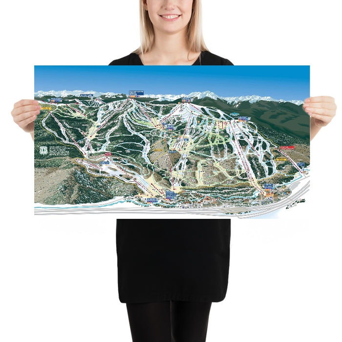 Vail Ski Trail Map, Colorado