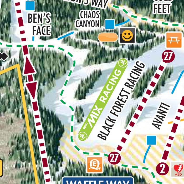 Vail Ski Trail Map, Colorado