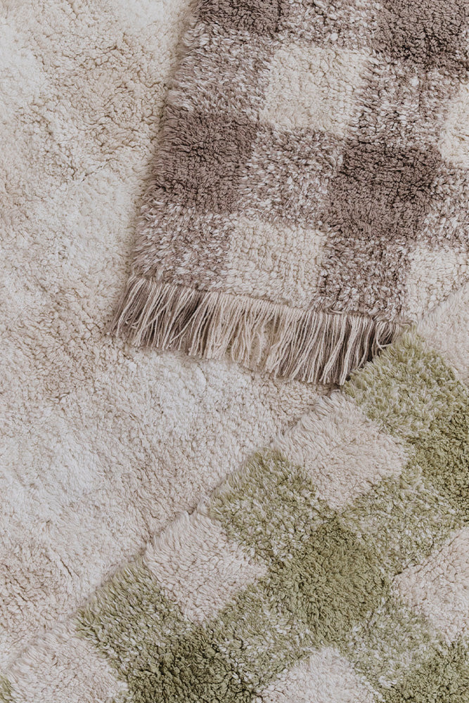 Vichy Ivory Washable Area Rug - Rugs by Roo