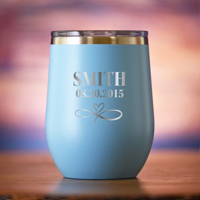 Wedding Favor, Stemless Wine Tumbler Gift