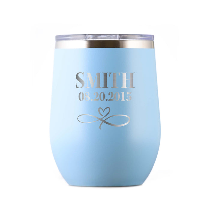 Wedding Favor, Stemless Wine Tumbler Gift