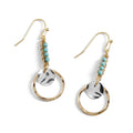 Whispers Turquoise Linear Drop Hoop