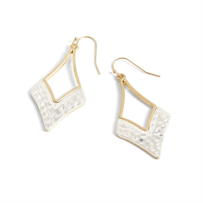 Whispers Two-Tone Point Dangle Earring