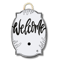 White Bloom "Welcome" Hanger