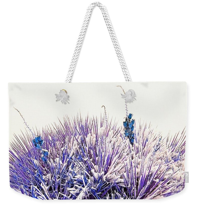 Winter Yucca in Blue Weekender Tote bag