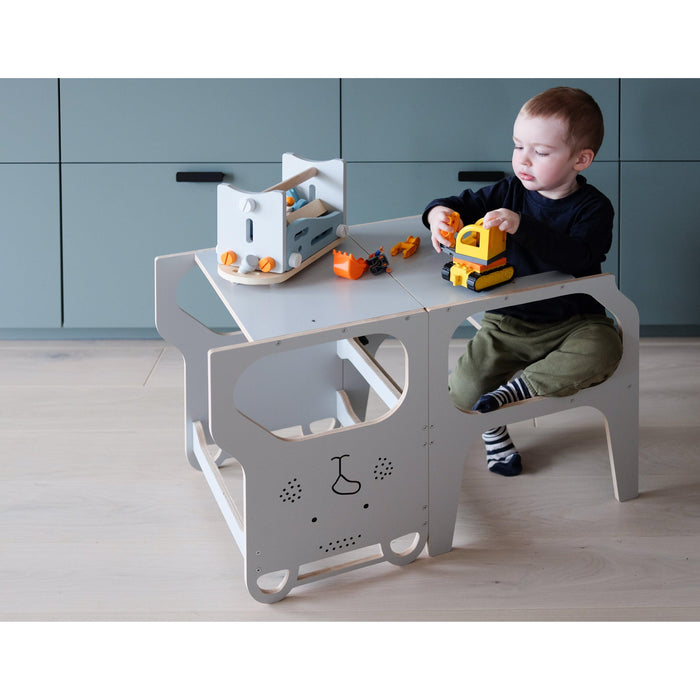 Rugs by Roo | Lakaluk Wooden Teddy Multi-Function Kids Chair Table Learning Tower-1125