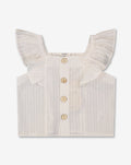 Woven Top With Raffels Straps H