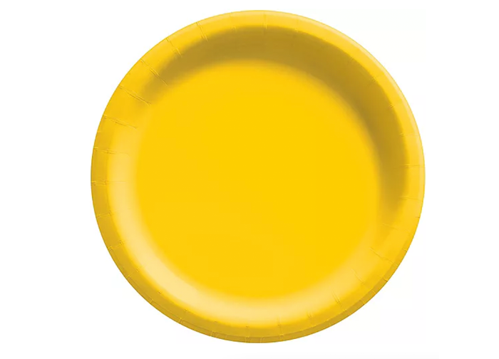Yellow Dinner Paper Plates
