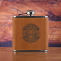 Your Logo, Bamboo Pocket Flask Engraved