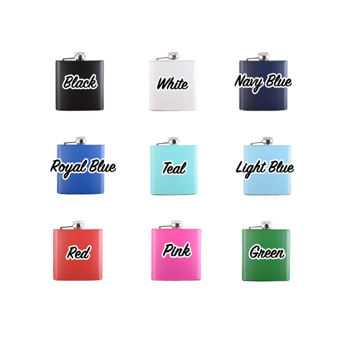 Your Logo, Custom Pocket Flask Gift 6oz - Engraved
