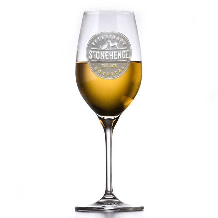 Your Logo, Engraved Crystal Wine Glasses