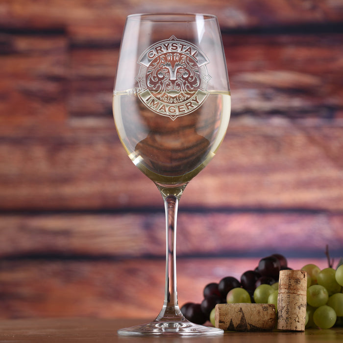 Your Logo, Engraved Stolzle Crystal Wine Glasses