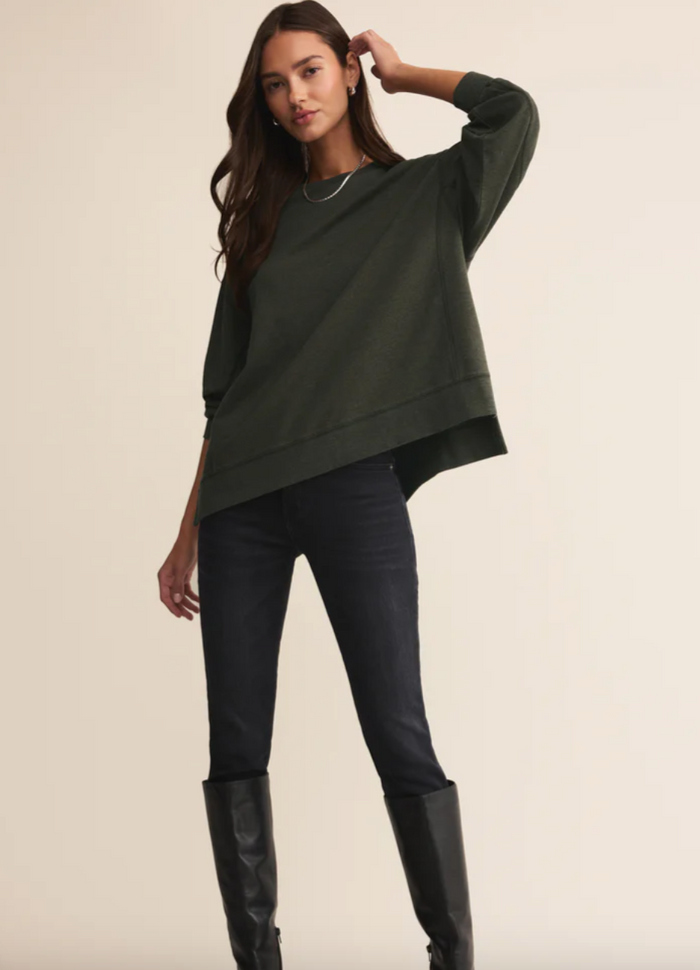 Z Supply-Modern Weekender Sweatshirt-Artichoke