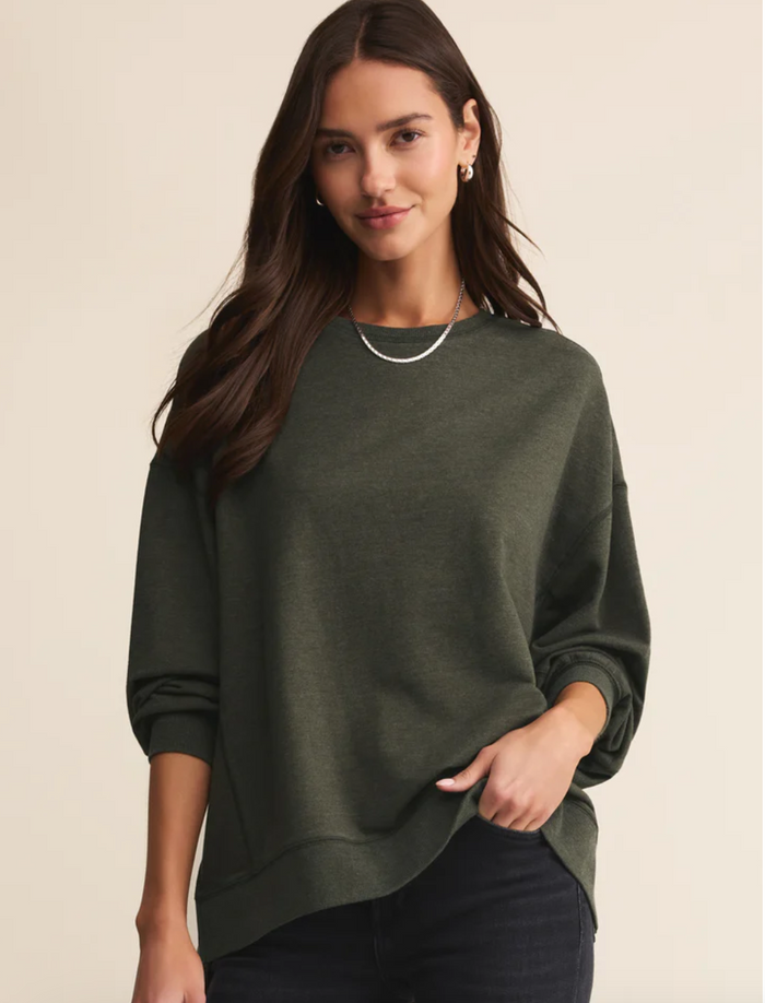 Z Supply-Modern Weekender Sweatshirt-Artichoke
